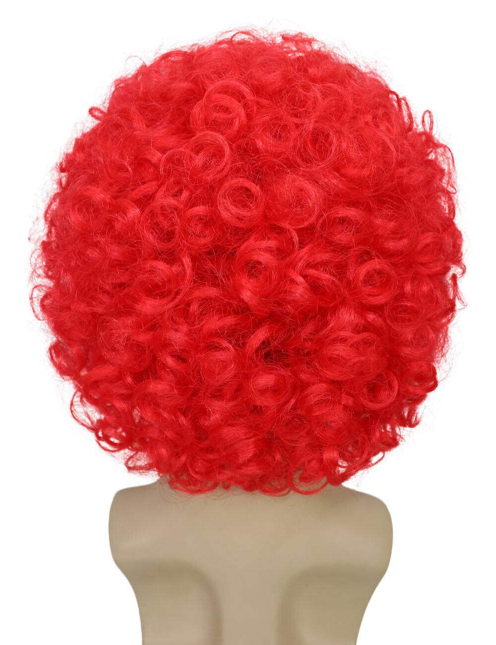 Men's Red Afro wig With Mustache