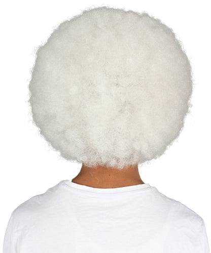 Men's White Afro Wig