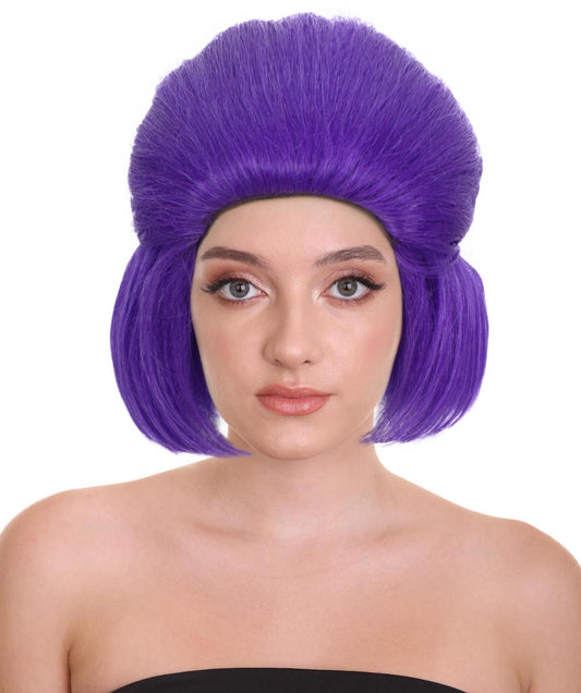 Purple Wig with Bun