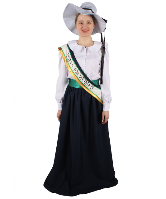 Women's American Suffragette Long Costume