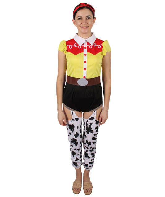 HPO Women's Western Cute Cowgirl Costume | Suitable for Halloween | Flame-retardant Synthetic Fabric