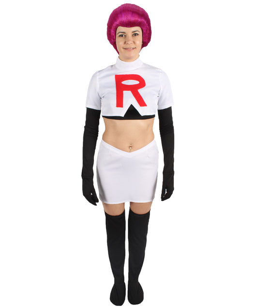 Adult Women's Multicolor Fictional Character Costume Bundle for Monster Anime | Halloween Outfit | Anime-Inspired Design | Flame-Retardant Synthetic Fabric | Matching Accessories