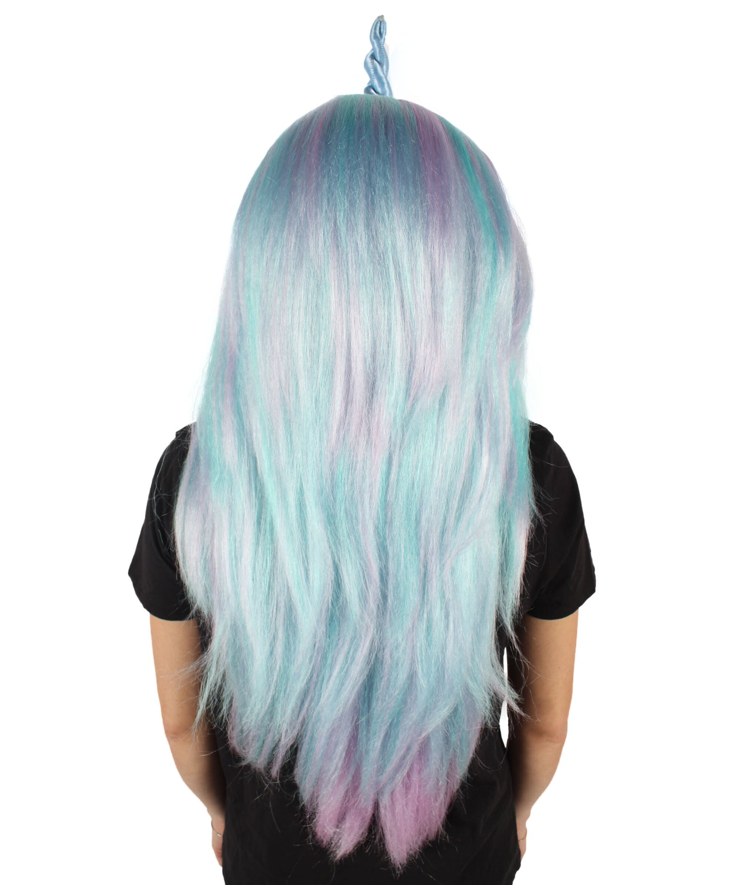  Long Fairytale Pastel Wig with Horn