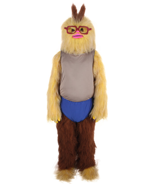 HPO Adult Unisex Yellow Furby Doll Costume| Perfect for Halloween| Flame-retardant Synthetic Fabric