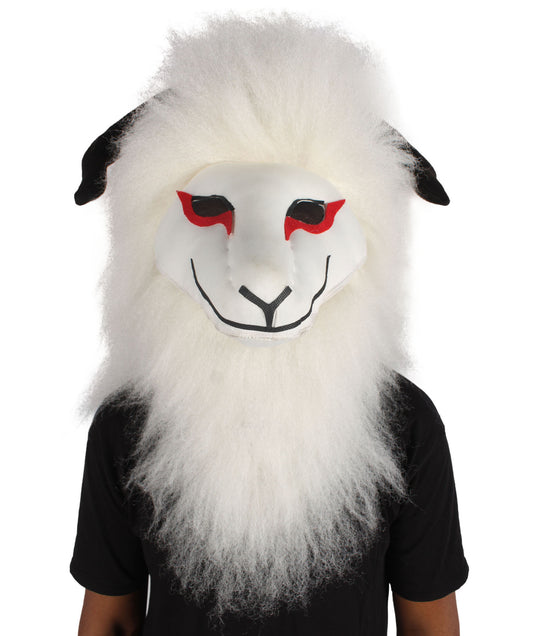 Unisex Black & White African Unicorn Mask