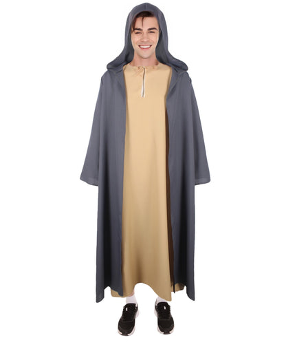 HPO Fictional Movie Character Grey Costume , Perfect for Halloween|,  Flame-retardant Synthetic Fabric