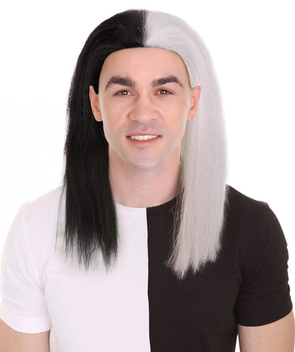 Rainbow Rapper | Multiple color Straight Medium Length Music Icon Wig | Premium Halloween Wig