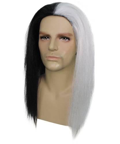 Rainbow Rapper | Multiple color Straight Medium Length Music Icon Wig | Premium Halloween Wig