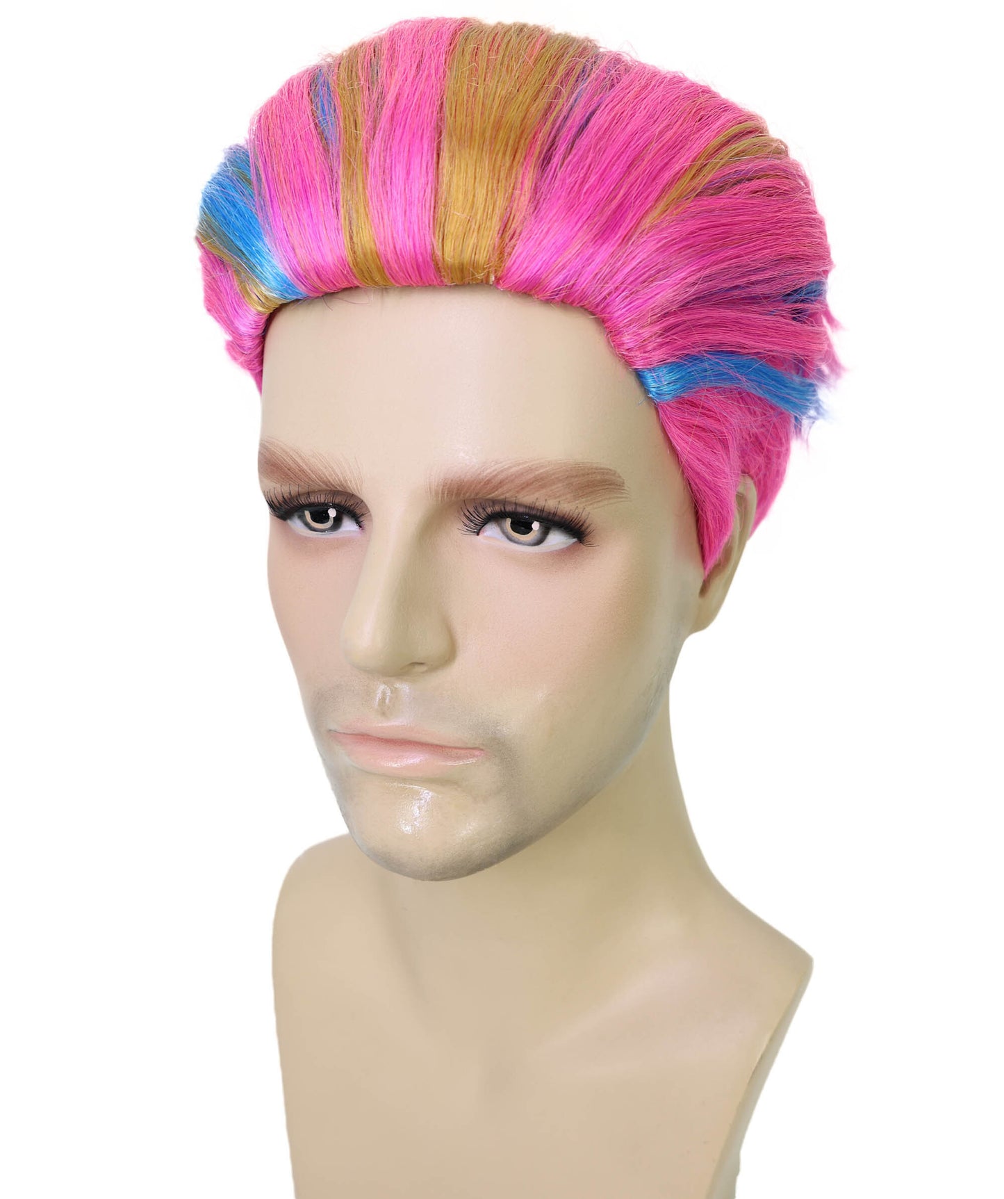 HPO Men's Doll Animated Movie Merman Pastel Wig, Cosplay Wig, Flame-retardant Synthetic Fiber