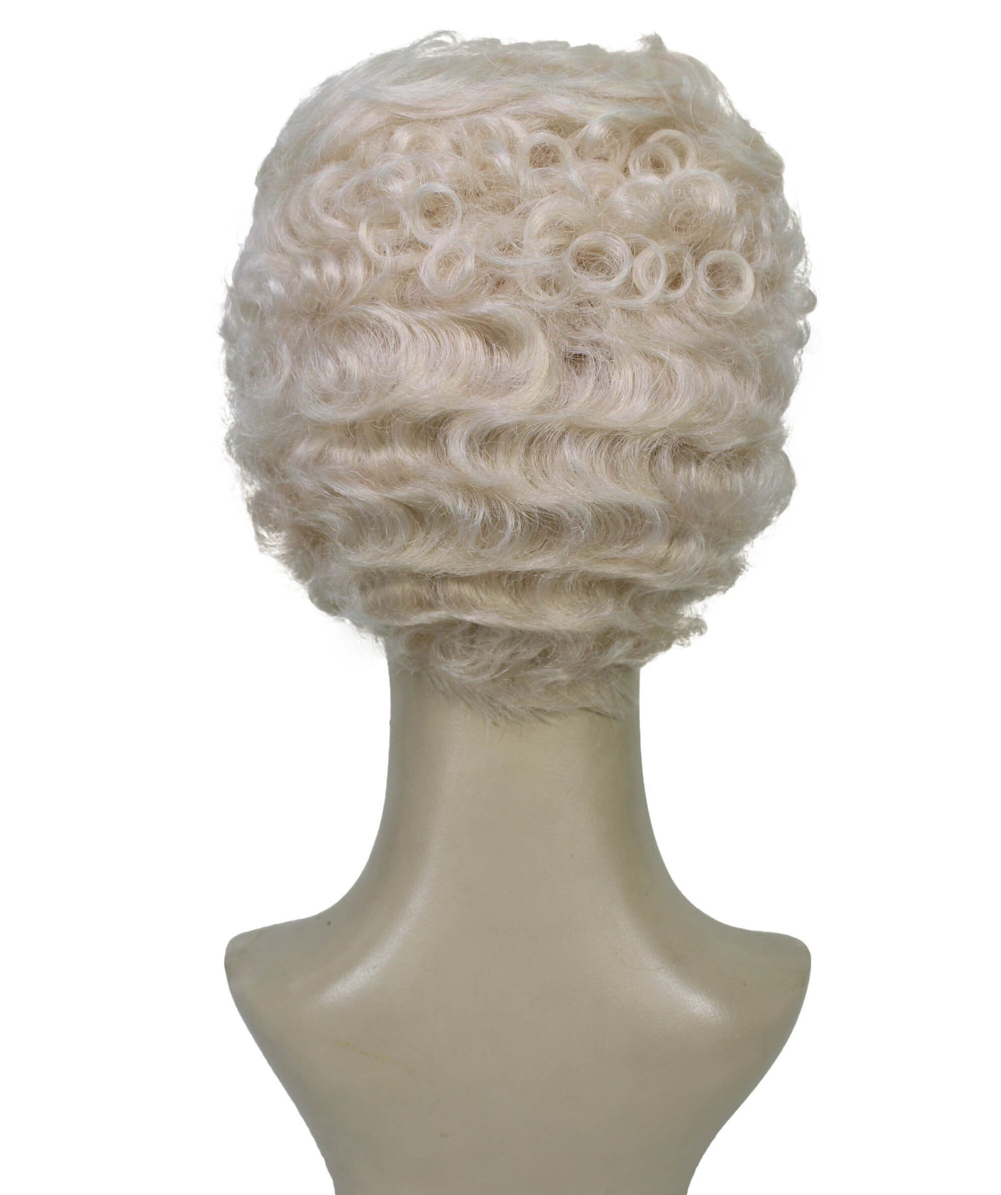 HPO Short Blonde Wavy Curly Pixie Wigs | Flame-retardant Synthetic Fiber