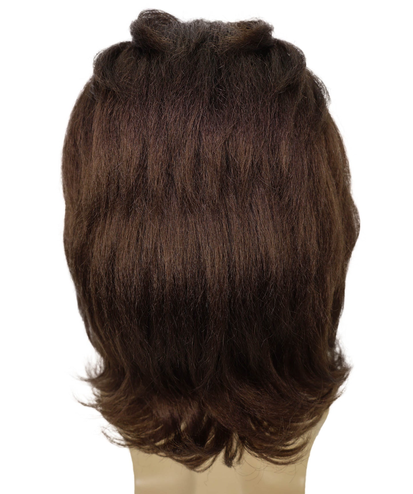HPO Adult Men Marie Antoinette French Colonial Wig with Mustache Light Gold - Wavy Wig Perfect for Parties Theatrical Performances and Historical Events