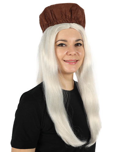HPO Women Anne-Marie Blonde Wig and Hat for Women - Straight Hairstyle Costume Accessory Perfect for Cosplay Halloween and Parties - Stylish & Trendy Look.