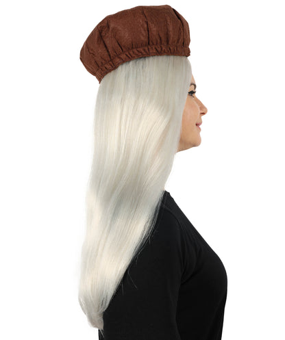 HPO Women Anne-Marie Blonde Wig and Hat for Women - Straight Hairstyle Costume Accessory Perfect for Cosplay Halloween and Parties - Stylish & Trendy Look.