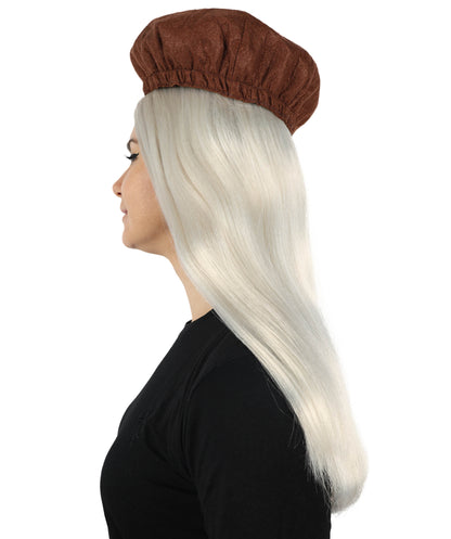 HPO Women Anne-Marie Blonde Wig and Hat for Women - Straight Hairstyle Costume Accessory Perfect for Cosplay Halloween and Parties - Stylish & Trendy Look.