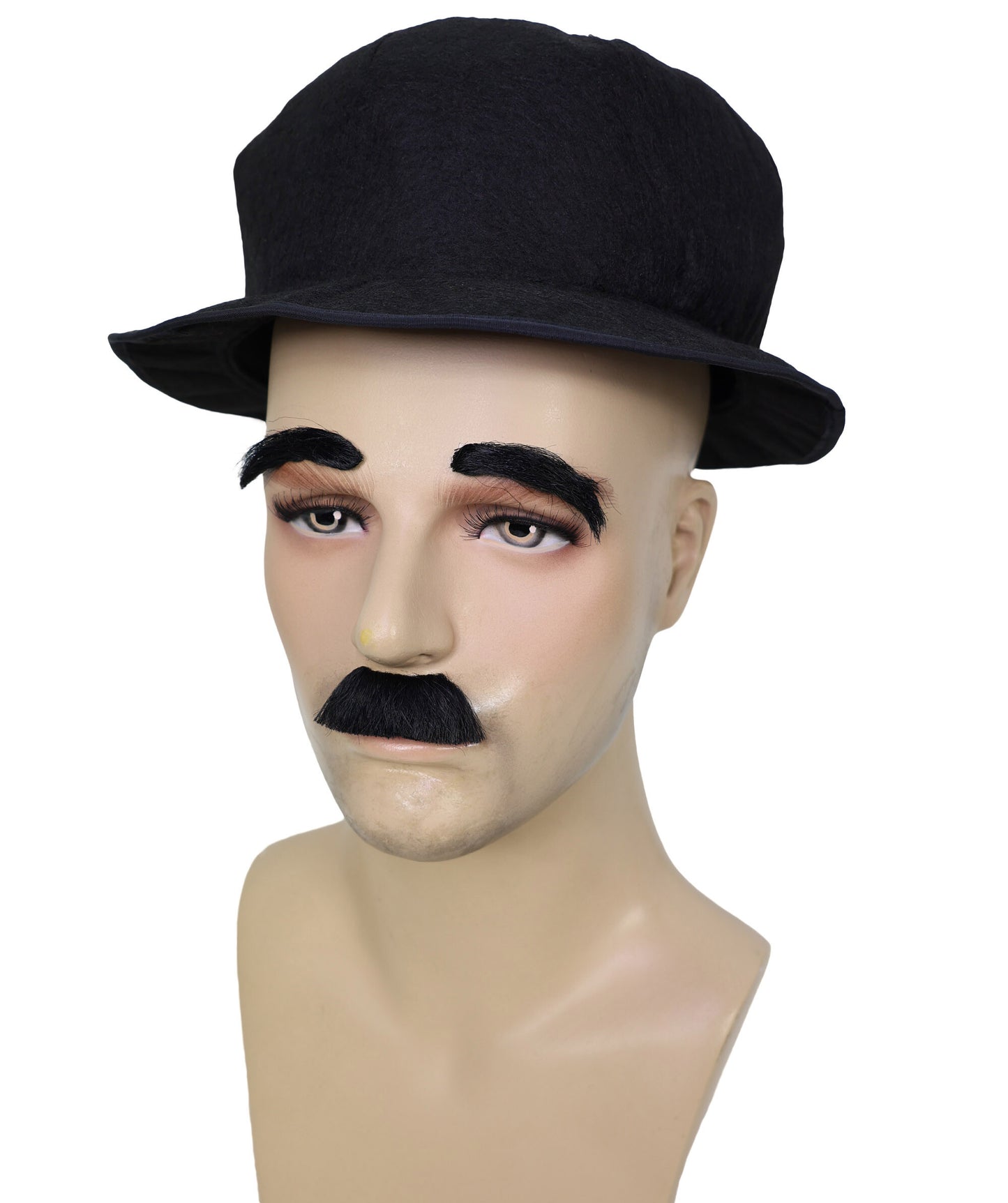 HPO Adult Black Elvis Mustache, Eyebrow, and Cap Set for Men - Retro  Look Perfect for Parties Cosplay and Halloween Retro Style.