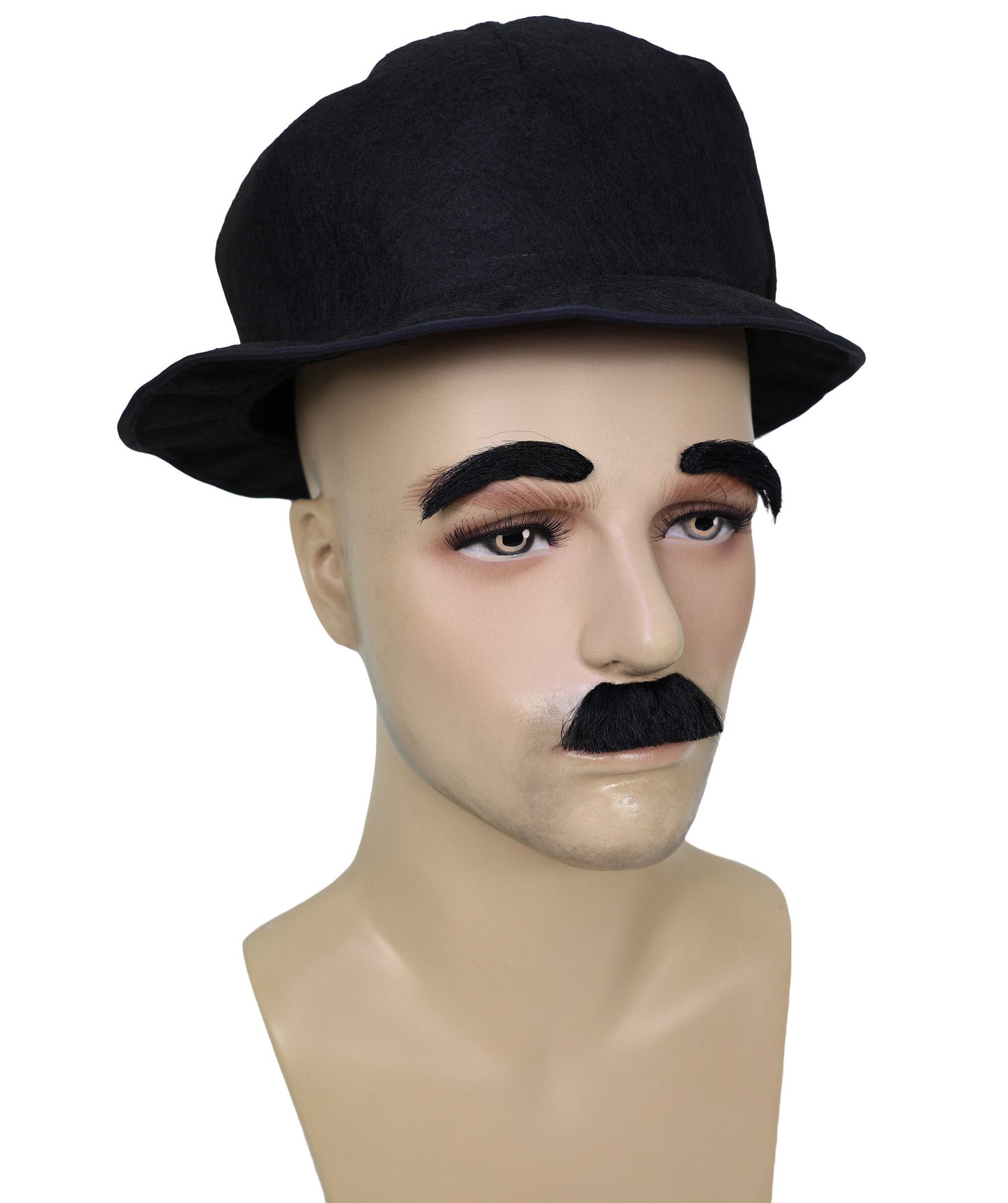 HPO Adult Black Elvis Mustache, Eyebrow, and Cap Set for Men - Retro  Look Perfect for Parties Cosplay and Halloween Retro Style.