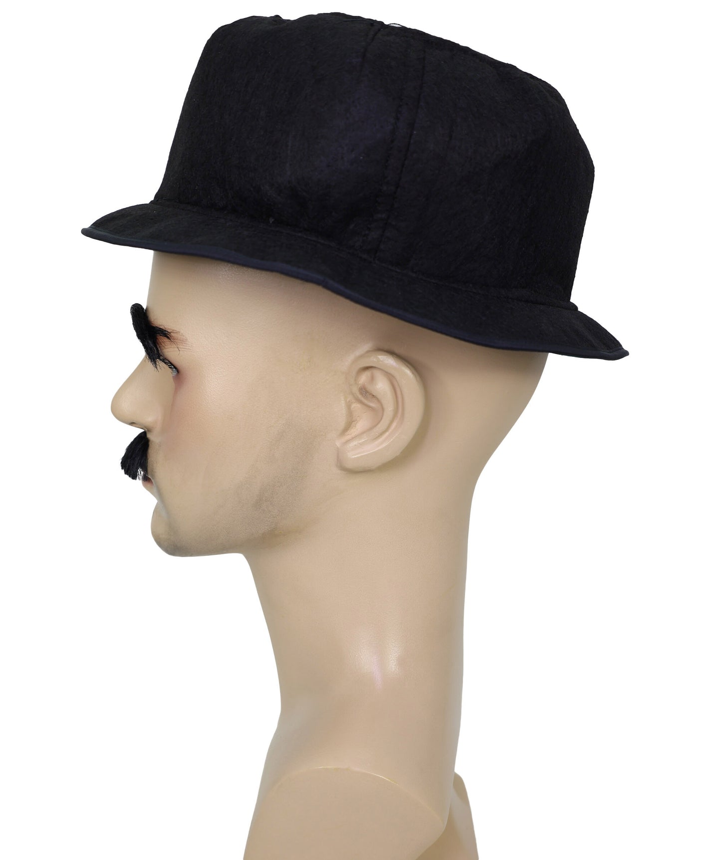 HPO Adult Black Elvis Mustache, Eyebrow, and Cap Set for Men - Retro  Look Perfect for Parties Cosplay and Halloween Retro Style.