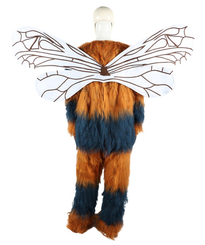 HPO Adult Unisex Furry Mascot Bee Costume, Mask and Bundle | suitable for Halloween| Flame-retardant Synthetic Fabric