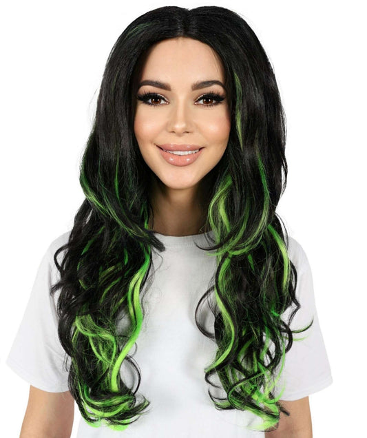 HPO Women's Gothic Wavy Multiple Wig | Halloween and Cosplay Wig | Flame-retardant Synthetic Fiber