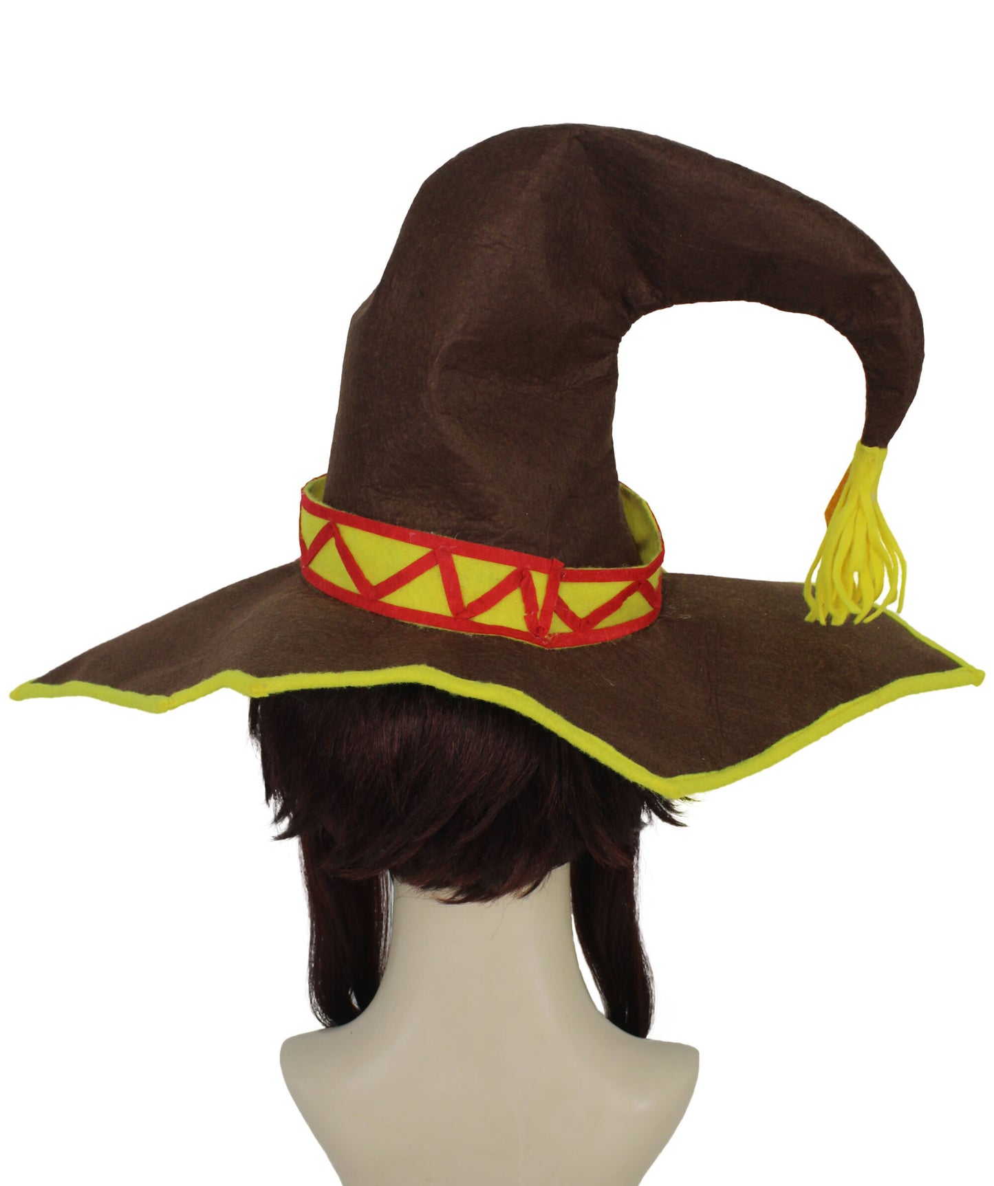HPO Megumin Wizard Hat from Konosuba Wig | God's Blessing on This Wonderful World | Perfect Accessory for Cosplay and Anime Events | Good-Quality Material, Adjustable Size