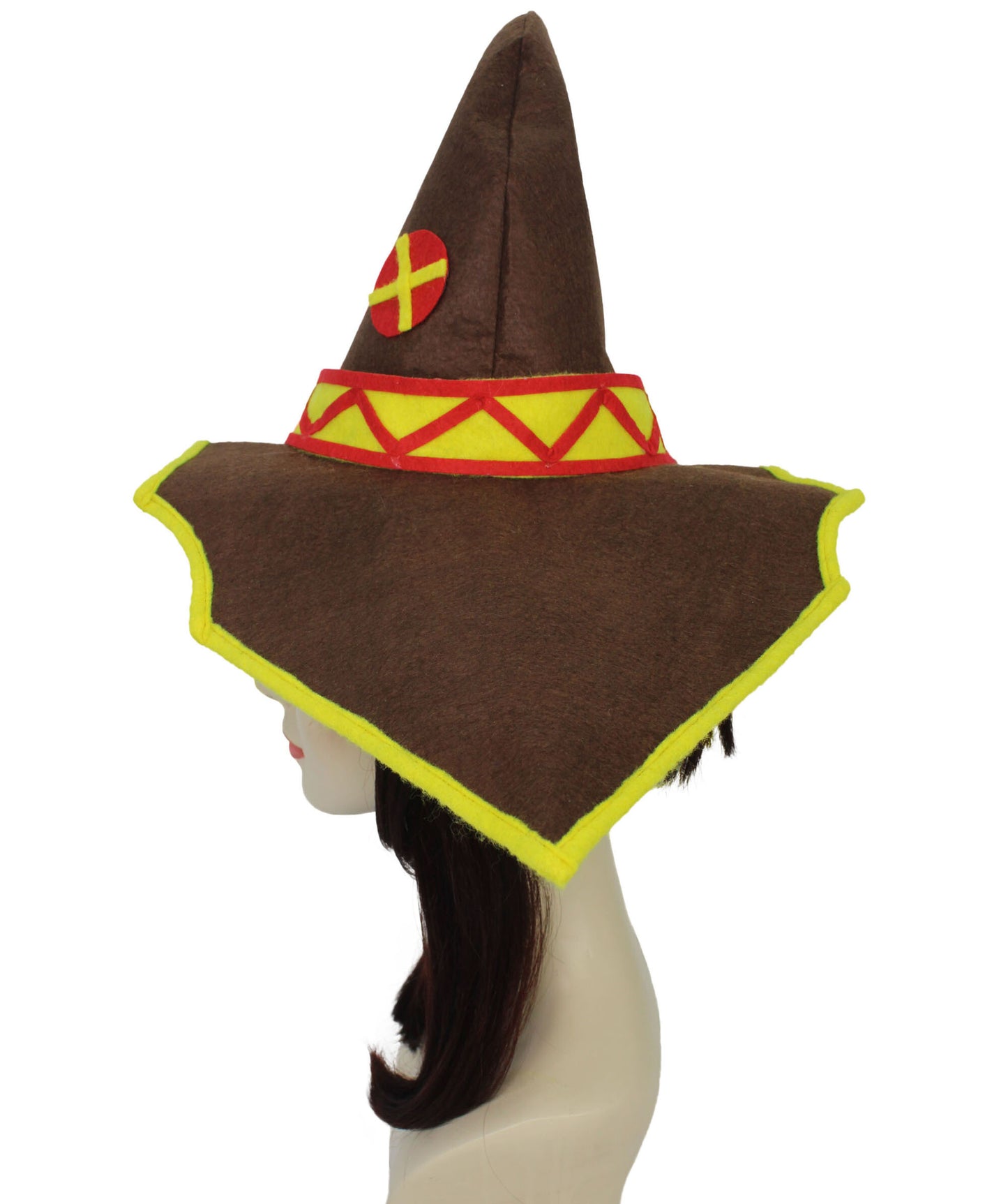 HPO Megumin Wizard Hat from Konosuba Wig | God's Blessing on This Wonderful World | Perfect Accessory for Cosplay and Anime Events | Good-Quality Material, Adjustable Size