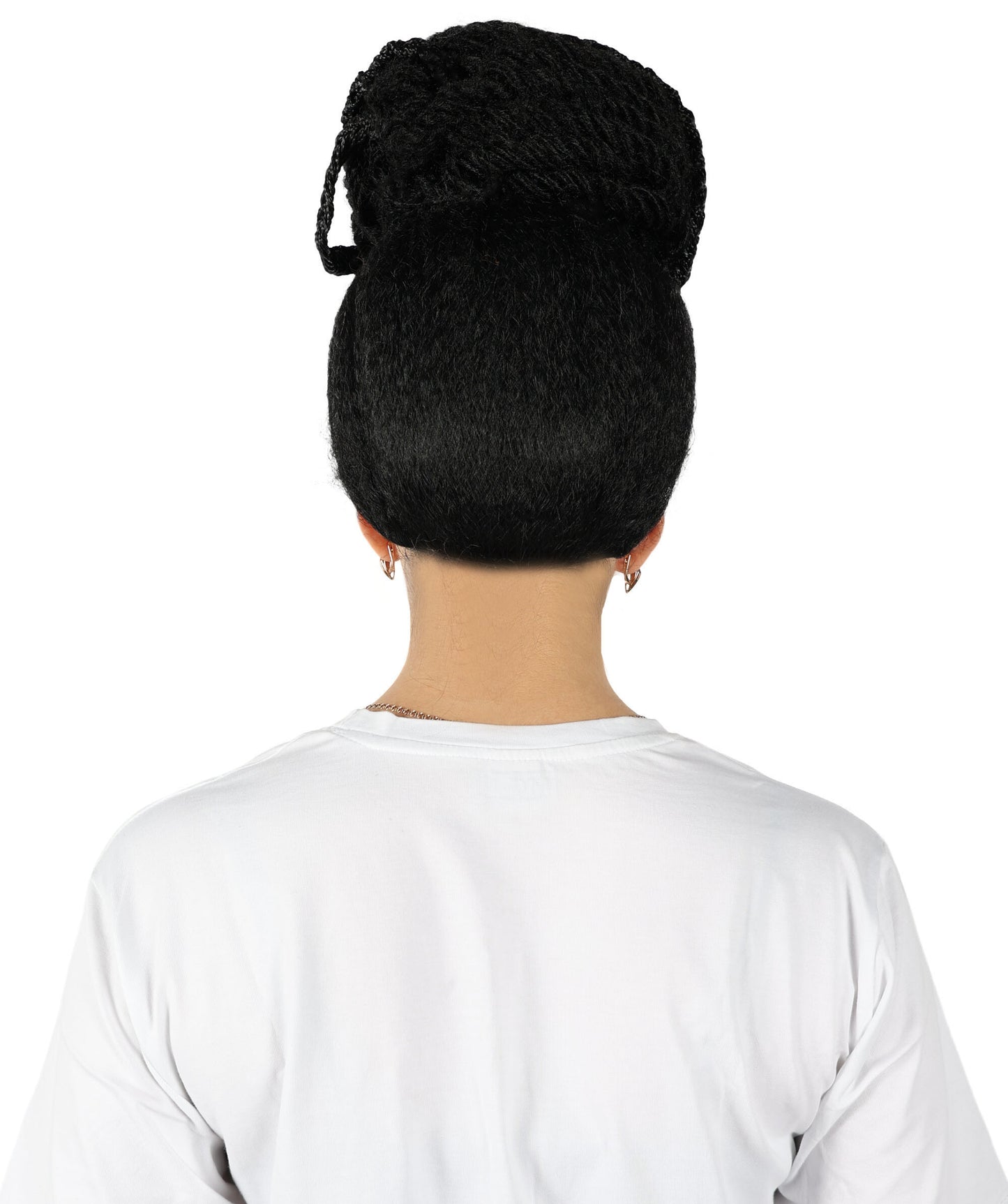 HPO Women's Lupita Nyong'o long Curly Black Wig, Costume and Halloween Accessory, Premium Breathable Capless Cap with Flame Retardant Synthetic Fiber Hair