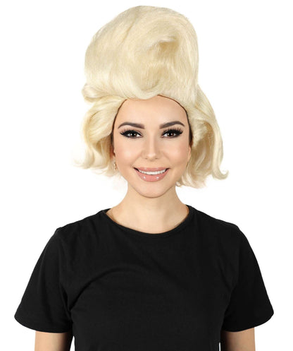 HPO Unisex Eva Le Queen Wavy Blonde Wigs for Men and Women - Long Hairstyle Costume Wig, Adjustable Cap for Comfort Perfect for Cosplay, Drag Shows and Parties - Royal and Bold Look
