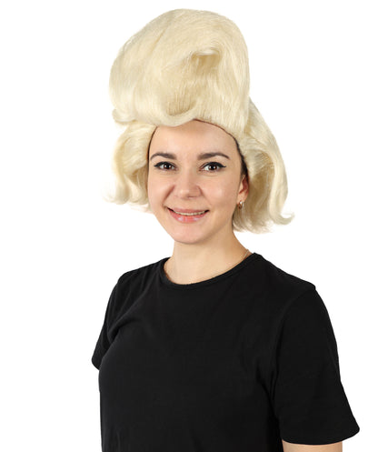 HPO Unisex Eva Le Queen Wavy Blonde Wigs for Men and Women - Long Hairstyle Costume Wig, Adjustable Cap for Comfort Perfect for Cosplay, Drag Shows and Parties - Royal and Bold Look