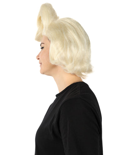 HPO Unisex Eva Le Queen Wavy Blonde Wigs for Men and Women - Long Hairstyle Costume Wig, Adjustable Cap for Comfort Perfect for Cosplay, Drag Shows and Parties - Royal and Bold Look