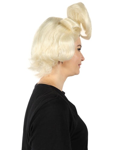 HPO Unisex Eva Le Queen Wavy Blonde Wigs for Men and Women - Long Hairstyle Costume Wig, Adjustable Cap for Comfort Perfect for Cosplay, Drag Shows and Parties - Royal and Bold Look