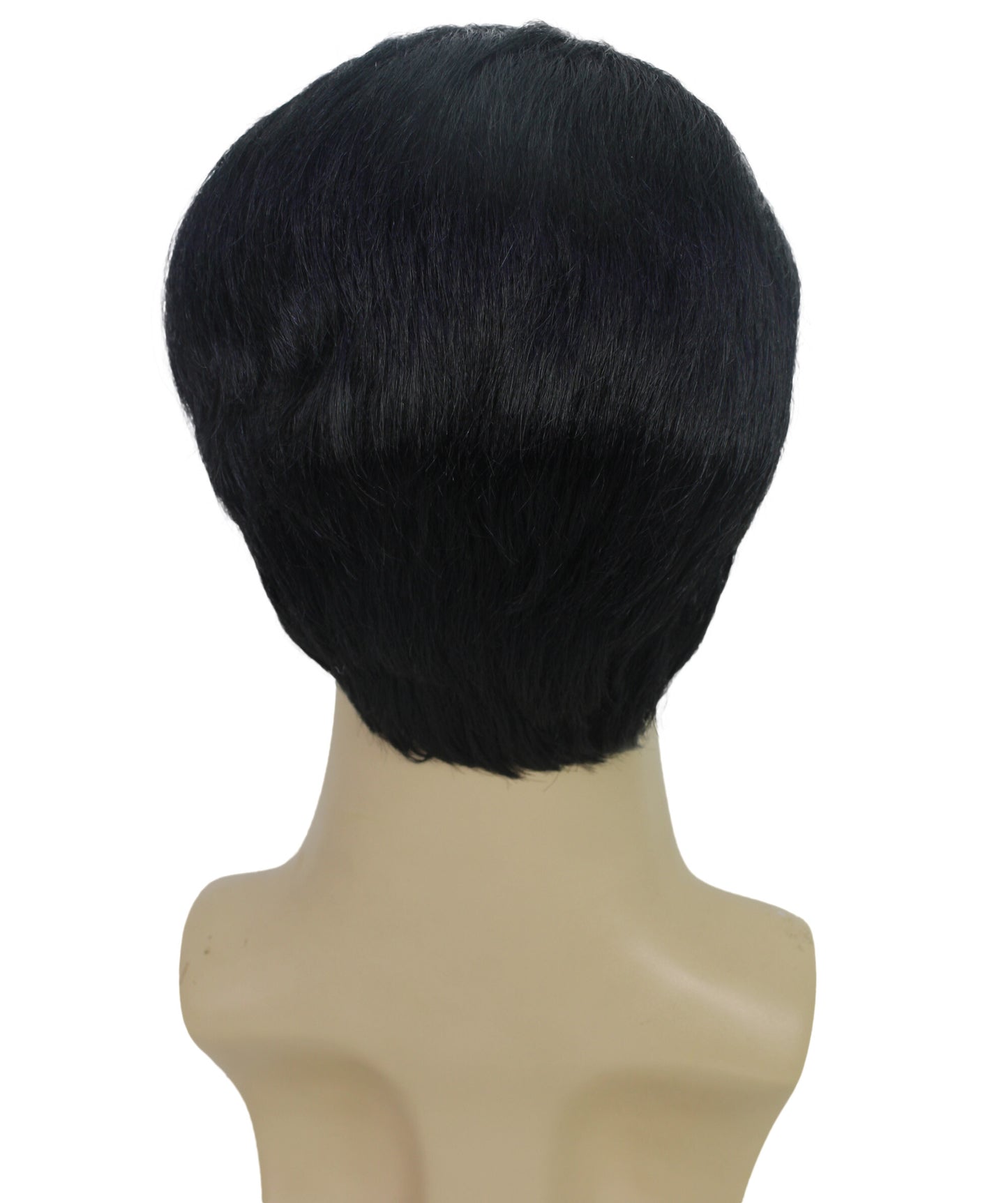 HPO Grease Danny Zuko Wig for Men, Black Slicked-Back Style, Iconic Costume Wig, Premium Breathable Capless Cap with Flame Retardant Synthetic Fiber Hair