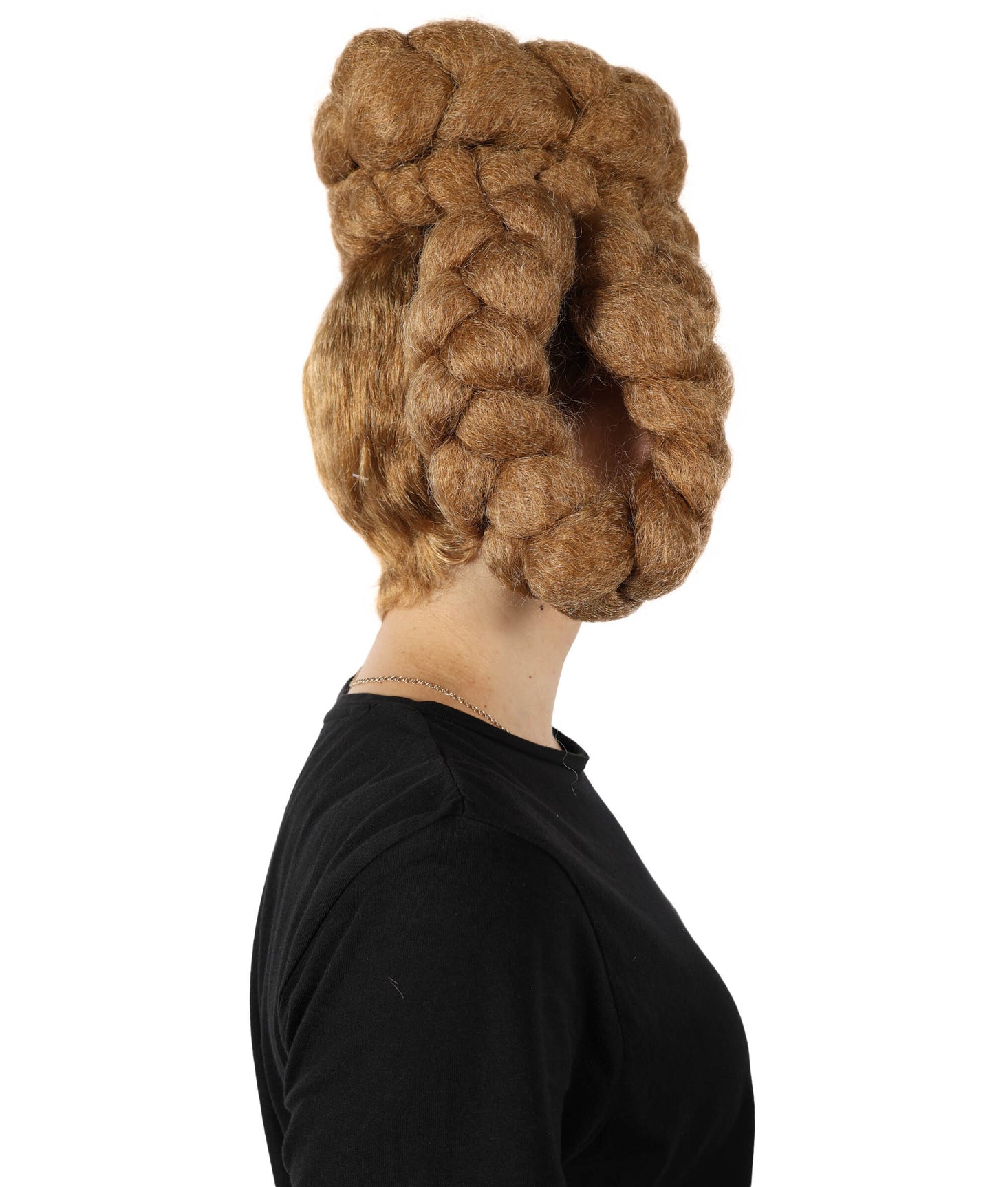 HPO Women’s Regal Brown Braided Updo Wig | Cosplay Wig | Flame-retardant Synthetic Fiber