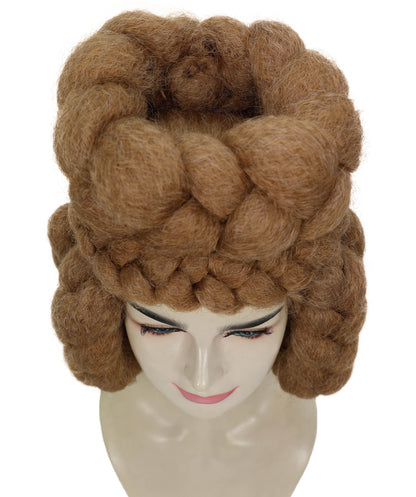 HPO Women’s Regal Brown Braided Updo Wig | Cosplay Wig | Flame-retardant Synthetic Fiber