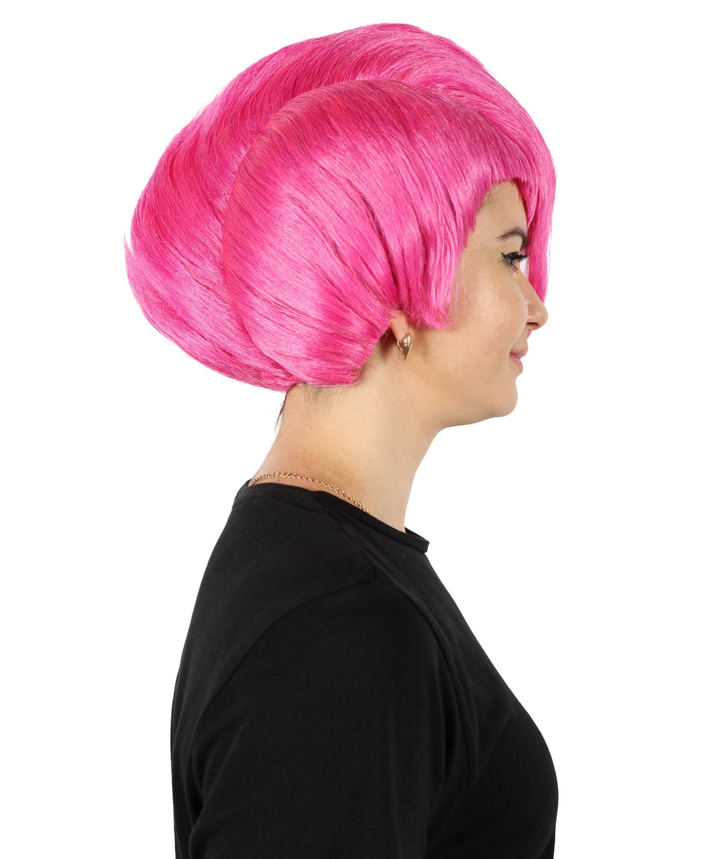 HPO Women’s Straight Pink Mohawk Wig | Cosplay Wig | Flame-retardant Synthetic Fiber