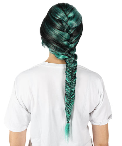 HPO Women’s Braid Multiple Ponytail Wig with Bangs| Cosplay Wig | Flame-retardant Synthetic Fiber