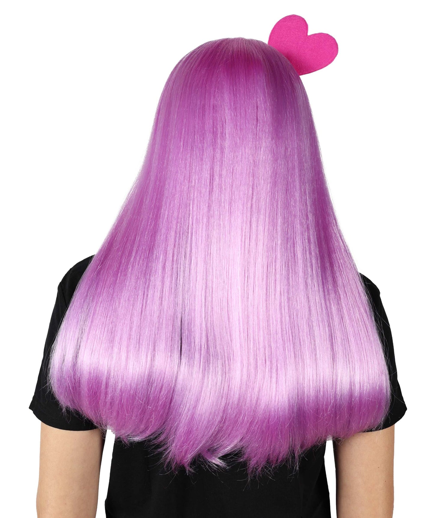 HPO Women Luna Lansman Straight Purple Wigs, Perfect for Parties, Cosplay and Everyday Wear, Stylish and Comfortable Hair Piece