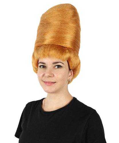 HPO Unisex Drag Race Light Brown Wigs for Men and Women - Glamorous Long Costume Accessory, Premium Breathable Capless Cap with Flame Retardant Synthetic Fiber Hair