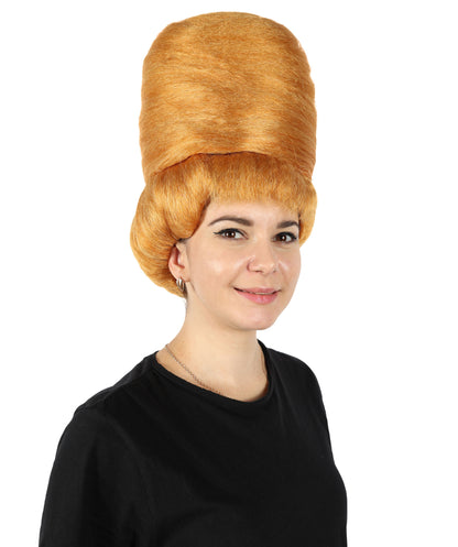HPO Unisex Drag Race Light Brown Wigs for Men and Women - Glamorous Long Costume Accessory, Premium Breathable Capless Cap with Flame Retardant Synthetic Fiber Hair