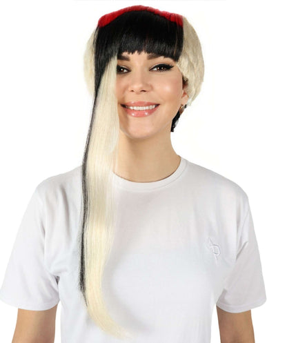 HPO Edgy Asymmetrica Straight Long Bangs Two-Tone Multiple Wig | Cosplay Wig | Flame-retardant Synthetic Fiber