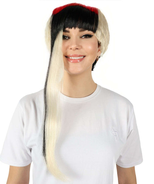 HPO Edgy Asymmetrica Straight Long Bangs Two-Tone Multiple Wig | Cosplay Wig | Flame-retardant Synthetic Fiber