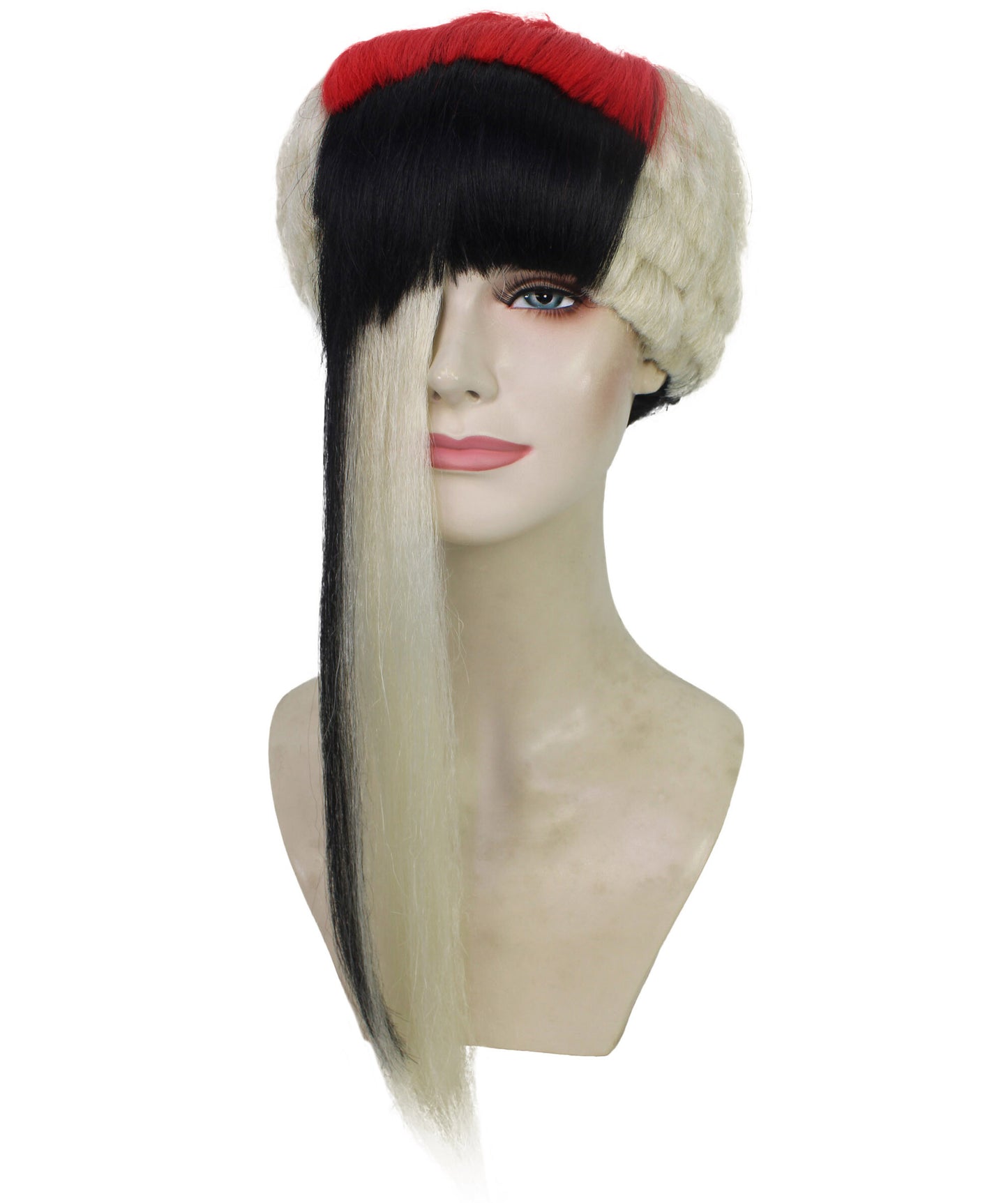 HPO Edgy Asymmetrica Straight Long Bangs Two-Tone Multiple Wig | Cosplay Wig | Flame-retardant Synthetic Fiber