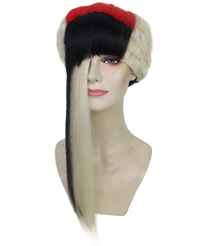 HPO Edgy Asymmetrica Straight Long Bangs Two-Tone Multiple Wig | Cosplay Wig | Flame-retardant Synthetic Fiber