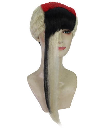 HPO Edgy Asymmetrica Straight Long Bangs Two-Tone Multiple Wig | Cosplay Wig | Flame-retardant Synthetic Fiber