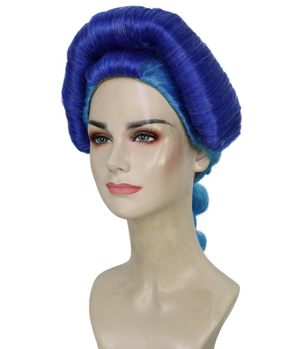 HPO Women’s Multiple Updo Wig with Spiral Side Braid| Cosplay Wig | Flame-retardant Synthetic Fiber