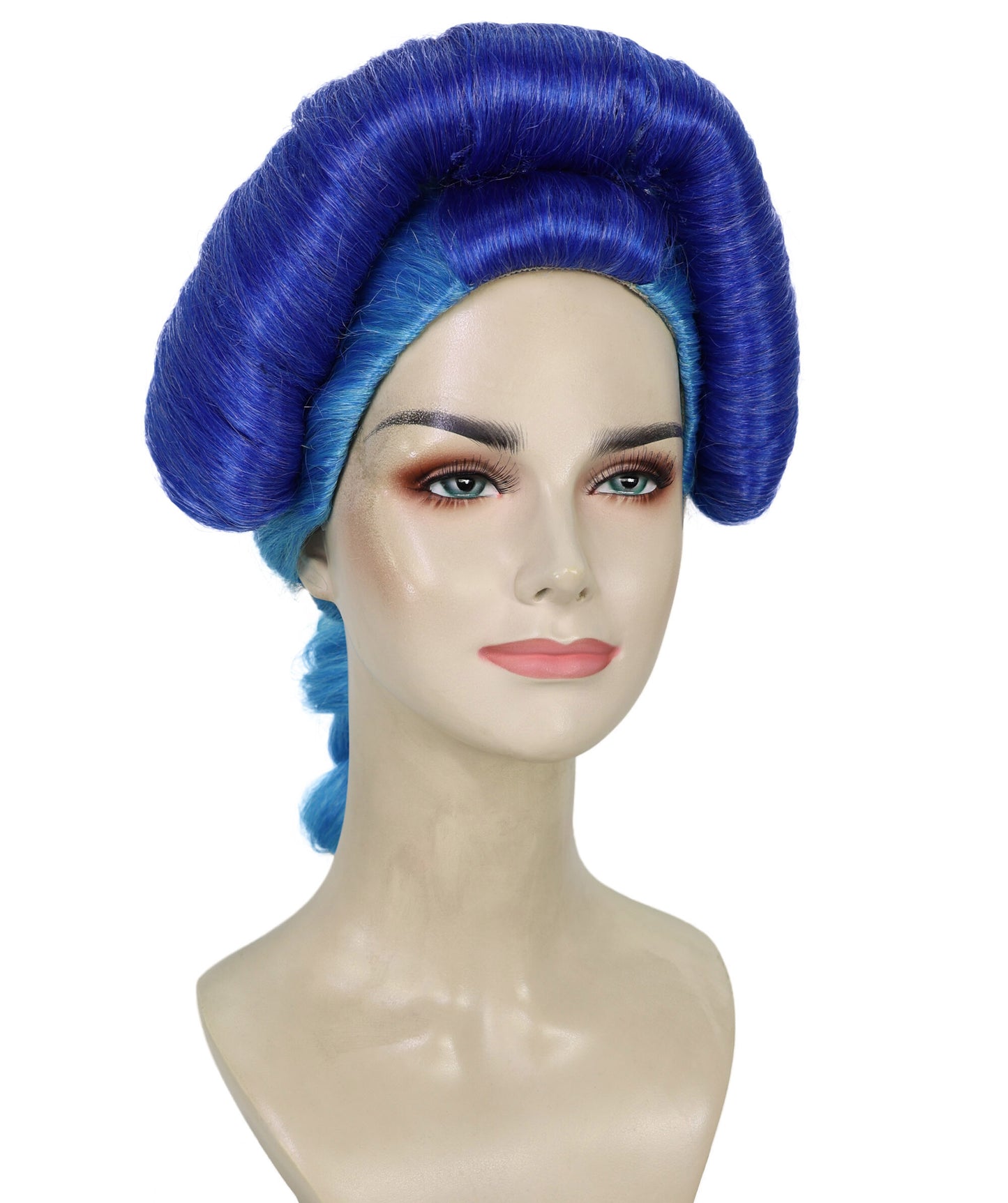 HPO Women’s Multiple Updo Wig with Spiral Side Braid| Cosplay Wig | Flame-retardant Synthetic Fiber