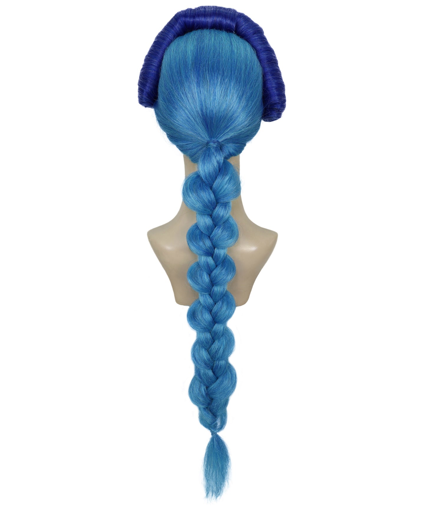 HPO Women’s Multiple Updo Wig with Spiral Side Braid| Cosplay Wig | Flame-retardant Synthetic Fiber