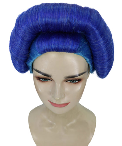 HPO Women’s Multiple Updo Wig with Spiral Side Braid| Cosplay Wig | Flame-retardant Synthetic Fiber