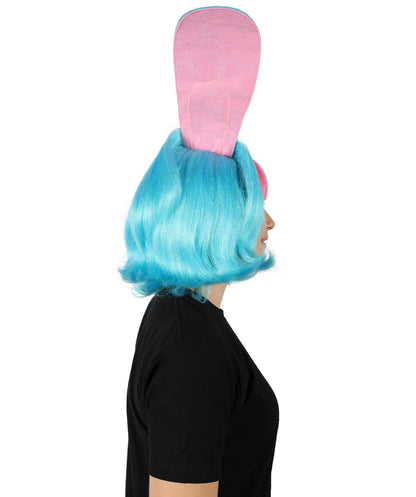 HPO Women Megan Thee Stallion Wavy Multiple Wigs, Premium Breathable Capless Cap with Flame Retardant Synthetic Fiber Hair