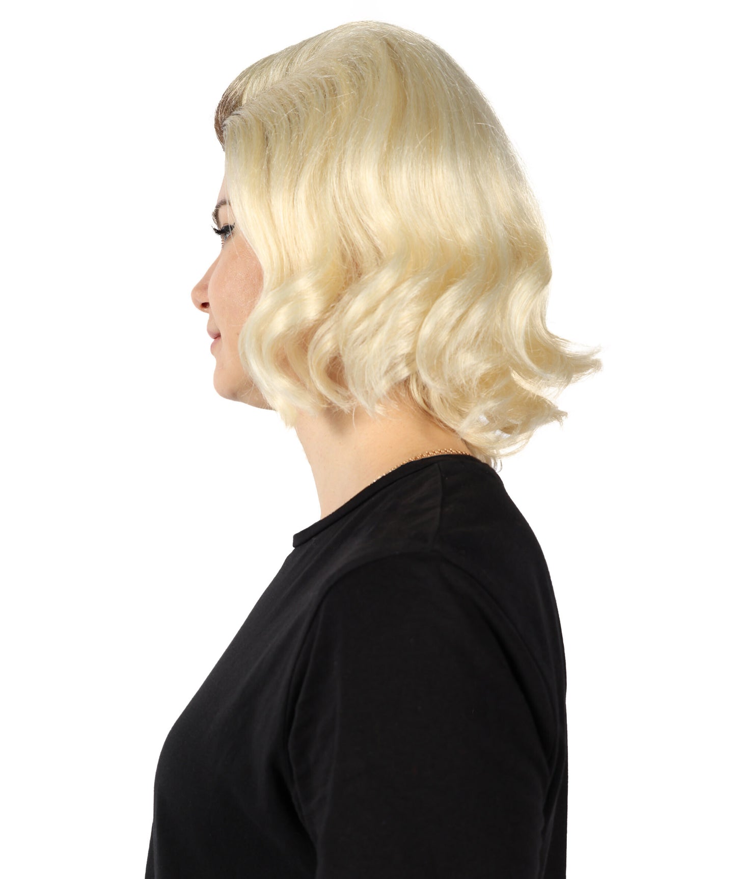 HPO Adult Women’s Movie Character Inspired Short Wavy Multicolor Wig | Halloween and Cosplay Wig | Flame-retardant Synthetic Fiber