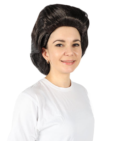 HPO Adult Women's Movie Inspired Long Multicolor Curly Wig | Halloween and Cosplay Wig | Flame-retardant Synthetic Fiber
